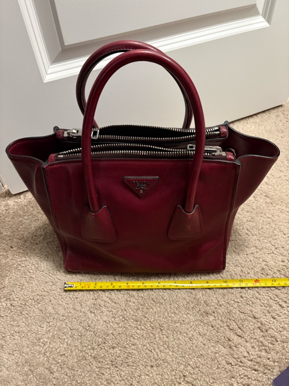 Prada Twin Pocket Glace Calf Tote Bag - Picture 9 of 16